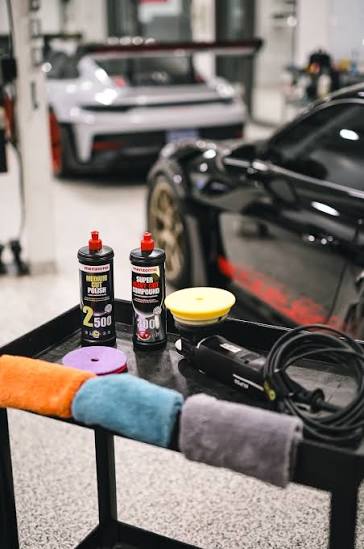 Professional car detailing studio work