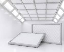 Ceiling intake filters for automotive paint booth