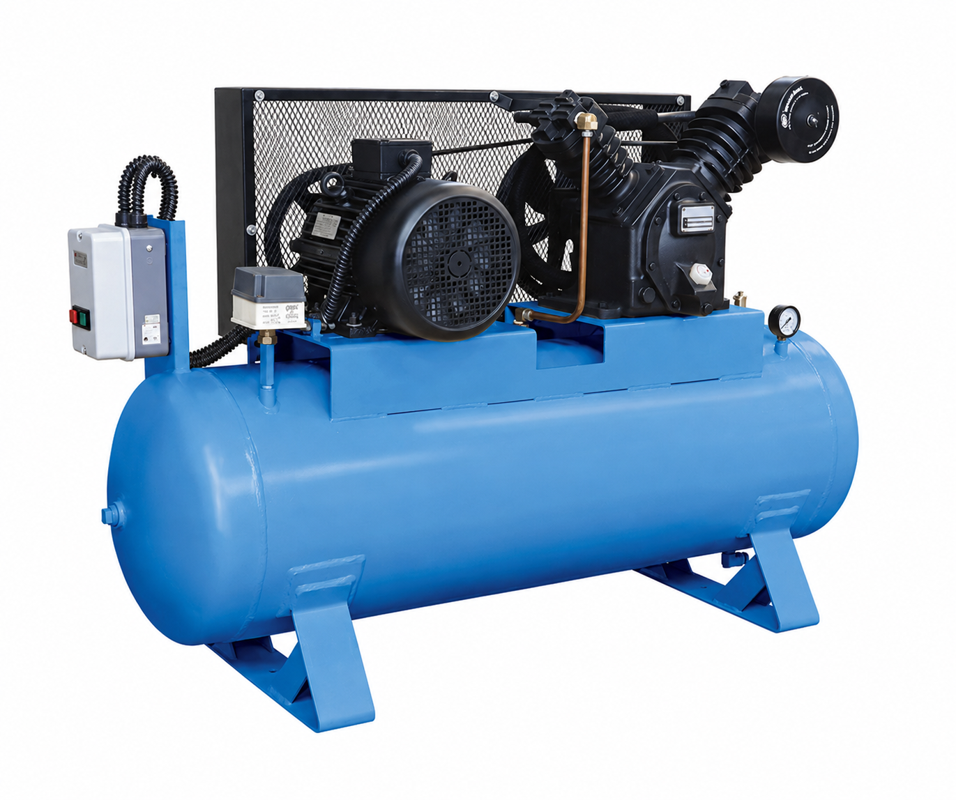 Air compressor for tyre shop and wheel service centre