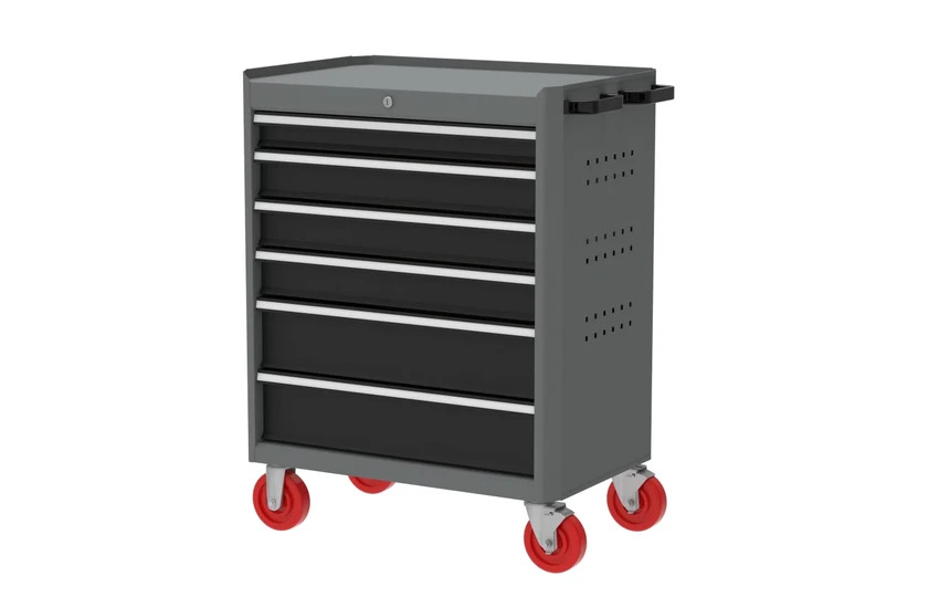 Garage tool trolley for automotive workshop