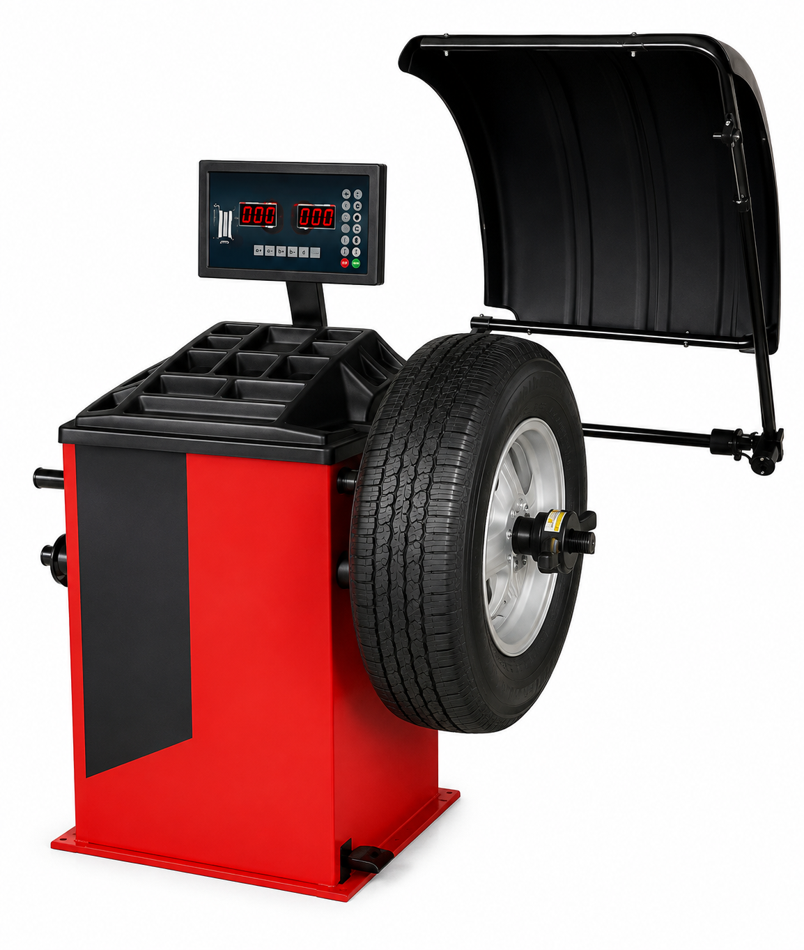 Wheel balancer machine for car tyre shop