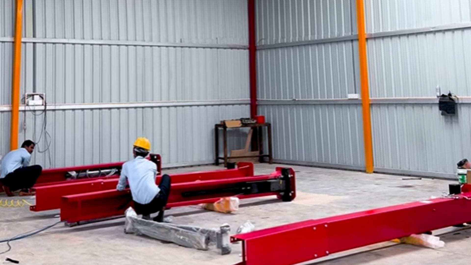 Automotive workshop equipment installed in a professional service facility